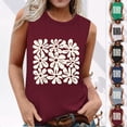 thumbnail image 6 of Summer Tank Top for Women Floral Graphic Swing Flowy Camisold Sleeveless Shirts Loose Fit Going Out Cute Tops, 6 of 6
