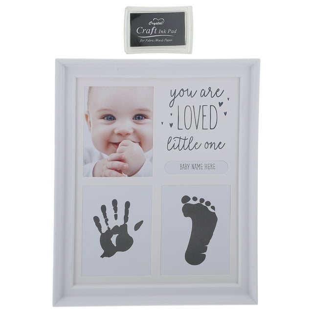 MasteelfCA 1 Set Baby Handprint Ink Pad Photo Frame Newborn Baby Shower Gift for DIY