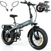 Vélo électrique pour adultes 750W Q5 Ebike Vélo 20 x 4.0'' Fat Tire Vélo électrique pliant 48V 12Ah Batterie amovible Shimano 7 Vitesses Jusqu'à 28Mph