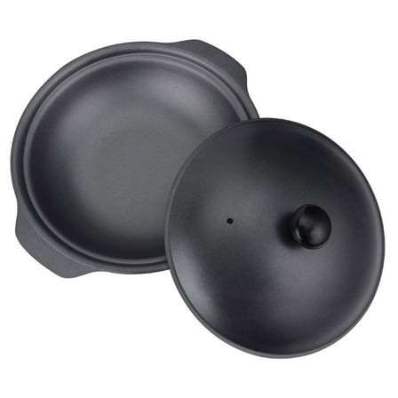 Milisten Cast Iron Casserole Dish Kitchen Cookware Black 1Pack For Household Users