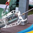 thumbnail image 2 of HUGFEGWE Telescoping Automatic Boat Dock Hook, Stainless Steel Dock Hook Cable Wire Guider Ship Parking Tool, Multi-Function Telescopic U Type Mooring Rope Threading Hook, Puller Tie CA919-147168, 2 of 7