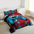 thumbnail image 3 of Homewish Kids Teens Adults Blue Gamepads 3 Pieces Queen Comforter Set,Abstract Graffiti Splash Ultra Soft Bedding Sets,Video Game Bedding Comforter Set Breathable,Super Cozy Room Decor, 3 of 8
