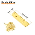 thumbnail image 2 of Bisagras ovaladas mini, bisagras de bisagra larga de 90 grados, bisagra para caja de regalo de joyería, 40x10mm dorado, 10 piezas, 2 of 7