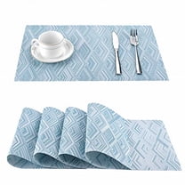 AUQ Placemat,Natural Non-Toxic Table Mat,Excellent Heat Protection Dinner Mats,Blue