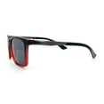 thumbnail image 6 of Mens Classic Rectangle Sporty Gentlemanly Plastic Fashion Sunglasses Black Red - Black, 6 of 7