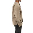 thumbnail image 5 of ZRGHAOYLQ Corduroy Button Down Shirt Men Long Sleeve Lapel Collar Dress Shirt Jacket Big and Tall Solid Color T Shirts Plus Size Casual Pockets Tops Jacket, 5 of 5