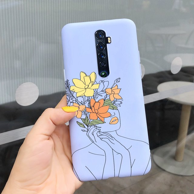 Cute Printed Phone Case For OPPO Reno2 Case Liquid Silicone Soft TPU Back Cover For Oppo Reno2 F / Z Reno 2 2F 2Z Cases Bumper Emerald Green For OPPO Reno2 Z