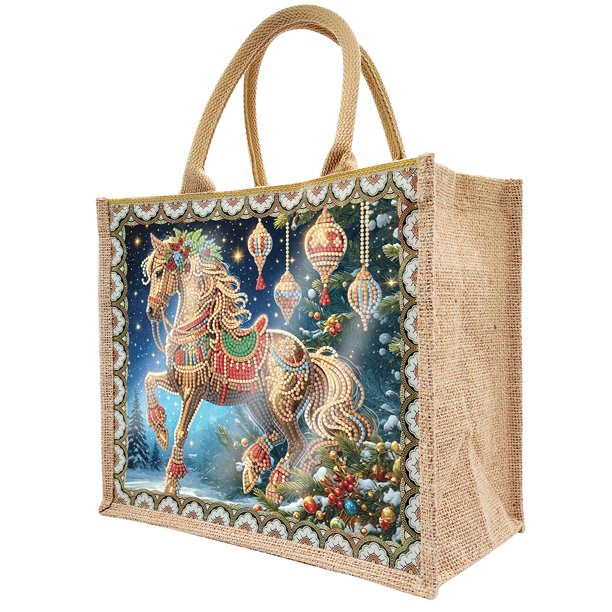 Diy Rhinestones Kit Arte Bolso Diamantes Almacenamiento Lino