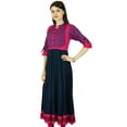 thumbnail image 3 of Phagun Ethnic Kurti Rayon Leaves Bollywood Kurta Women Casual Top Tunic Dress, 3 of 4