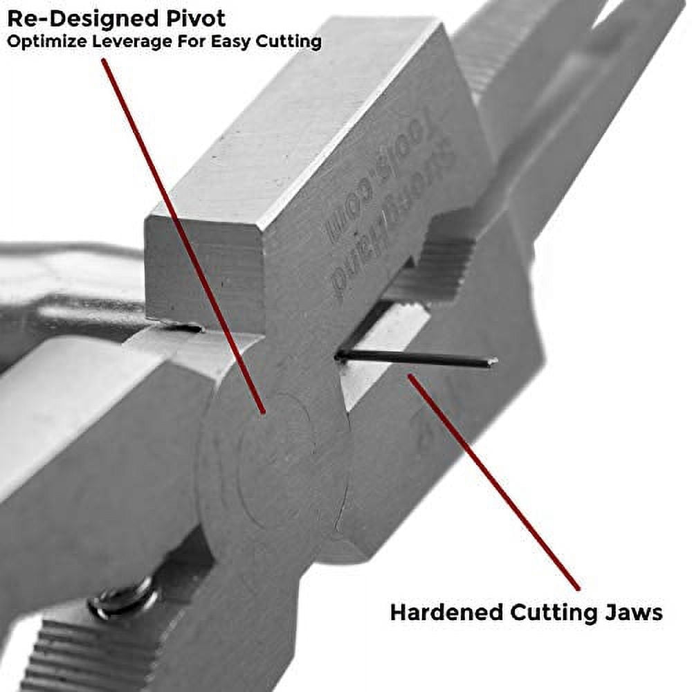 Strong Hand Tools, Deluxe MIG Welding Pliers, 8-Inch, Rounded & Flat Face Hammer,Fine & Coarse Files, Side Pull V-Notch, Retention Chain, Ergonomic Grip, PM12