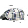 thumbnail image 2 of CoCopeaunts Newsboy Cap Spring Summer Cotton Artist Painter Beret Hat Plaid Ivy Cap Flat Beret Cap Newsboy Hats for Women, 2 of 8