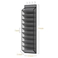 thumbnail image 4 of KEEPJOY 10 Tiers Mesh Over Door Shoe Organizer Storage, Hanging Shoe Holder for Door with Large Deep Pockets, Holds 20-30 Pairs of Shoes,Grey, 4 of 8