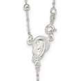 thumbnail image 3 of 925 Sterling Silver Necklace with Pendants Chain Crucifix 24 inch, 3 of 5