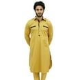 thumbnail image 2 of Atasi Men's Pathani Style Punjabi Shirt Ethnic Yellow Long Casual Kurta-Small, 2 of 9