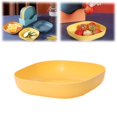 thumbnail image 3 of GBJHJIA Square Lightweight Wheat Straw Plates, Deep Dinner Dishes, Camping Dinnerware for Serving pasta fruit (Yellow）, 3 of 7
