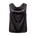 thumbnail image 5 of Sequin Tank Tops for Women Sleeveless Black Sparkly Shirt Shiny Tops Womens Fancy Tops Womens Holiday Party Tops, 5 of 6