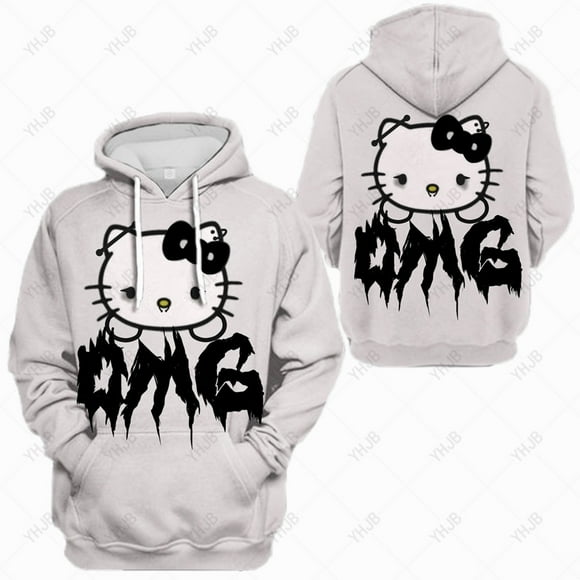 Hello Kitty Print Hoodies Women Hooded Sweatshirts Women‘s Hoodies Harajuku Female Hoodie Long Sleeve Women Pullovers Lady Tops HOEMLIN