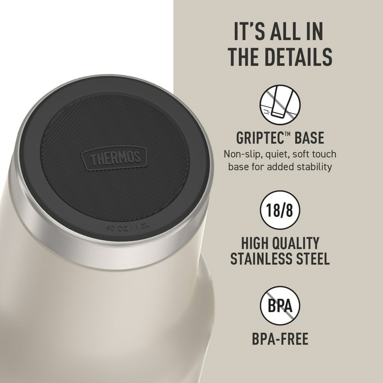 Thermos 40 oz Stainless Steel Cupholder Mug w/ Straw Sandstone