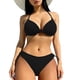 thumbnail image 1 of Traje de baño de 2 piezas para mujer, trajes de baño para mujer, conjunto de traje de baño casual de color liso con abertura y cordones para mujer, 1 of 4