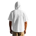 thumbnail image 4 of pstuiky camisetas para hombre, Camisa blusa informal de color liso con botones, cuello alto, manga corta y bolsillos para hombre ropa de hombre l, 4 of 9