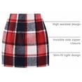 thumbnail image 4 of Women's Plaid Pencil Mini Skirt, High Waisted Bodycon Above Knee Skirt with Side Zipper for Fall Winter, 4 of 5