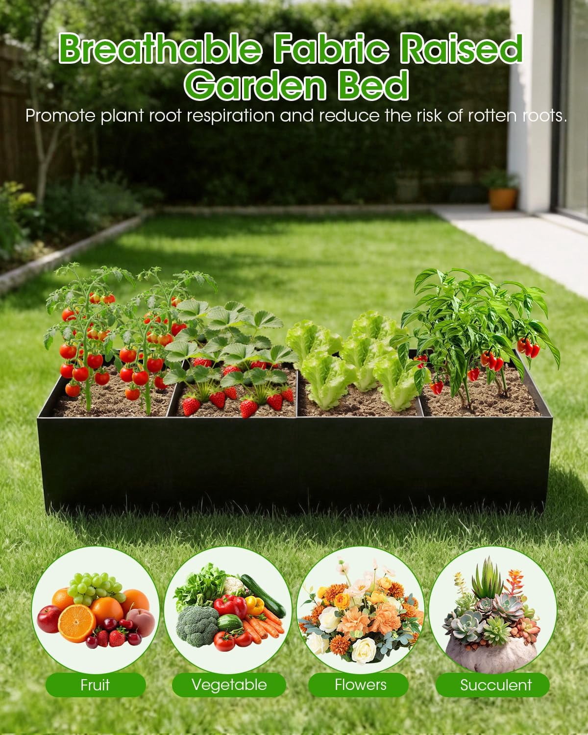 Cucumber Trellis with Grow Bags for Garden, U Frame Garden Trellis for Climbing Plants, Metal Plant Trellis with Garden Netting for Vegetables Flowers Fruits(5 Arches)