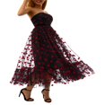 thumbnail image 3 of AMERTEER Femmes Robe d'Été en Tulle Sans Manches Dos Nu Imprimé Coeur Épaule, 3 of 6