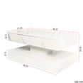 thumbnail image 5 of 16.93-inch Tall LED Coffee Table Made of Particle Board | Ideal for Different Living Spaces | Benefit from Storage and Remote-Controlled Lights, 5 of 6