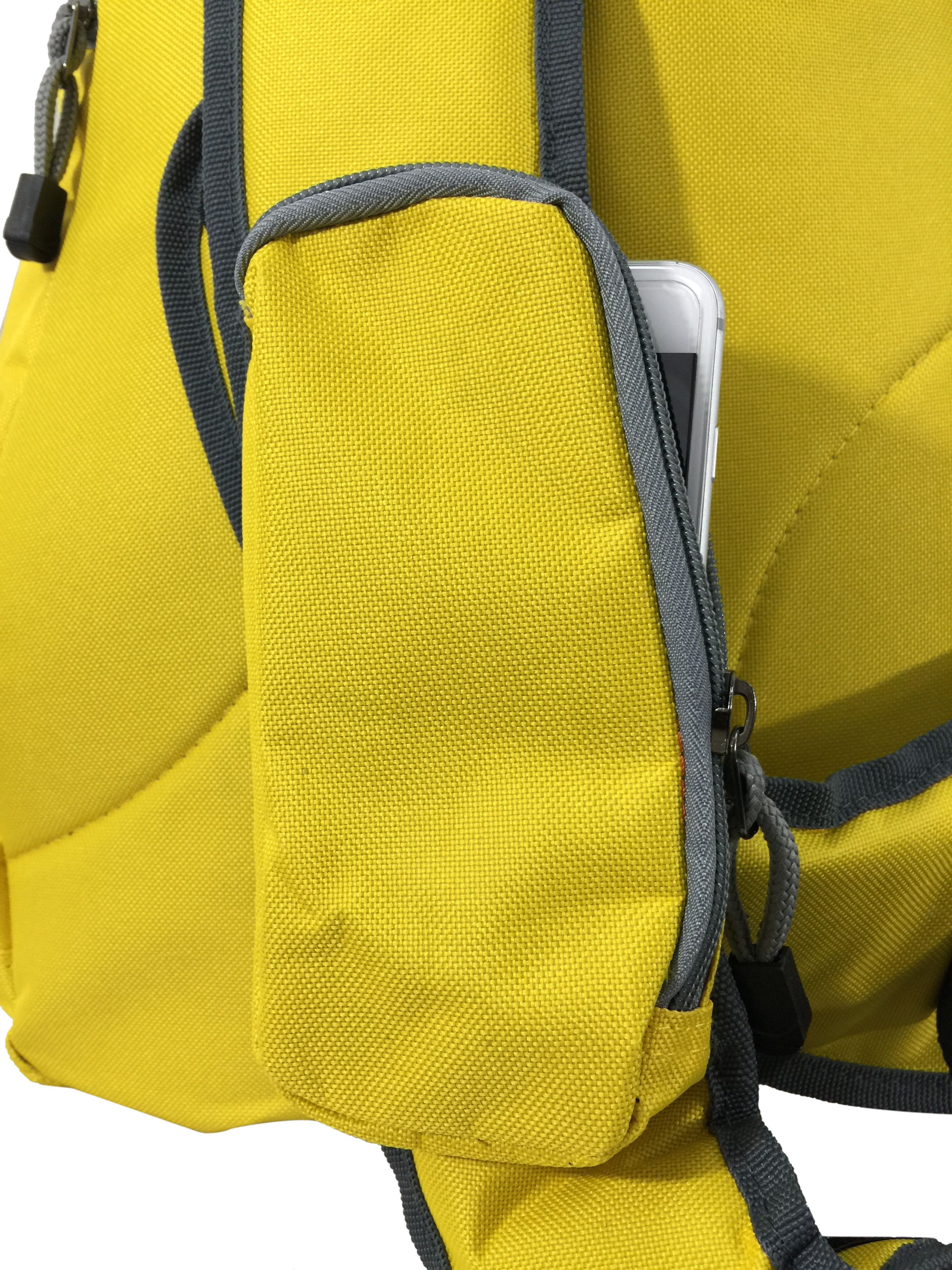 K-Cliffs Reflective Safety Sling Backpack Yellow Student Bookbag Travel Daypack Unisex All Ages