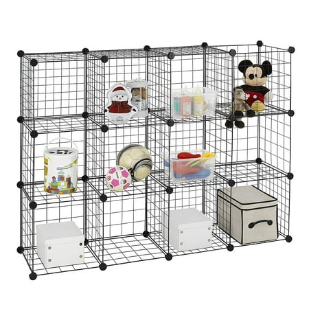 Finnhomy 12 Storage Cubes Multi Use Diy Wire Grid Organizer Closet Finnhomy 12 Storage Cubes Multi Use Diy Wire Grid Organizer Closet Shelf Cabinet Grids