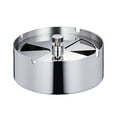thumbnail image 2 of Faithtur Stainless Steel Ashtray with Rotatable Lid, Smoking Table Tray, 2 of 9