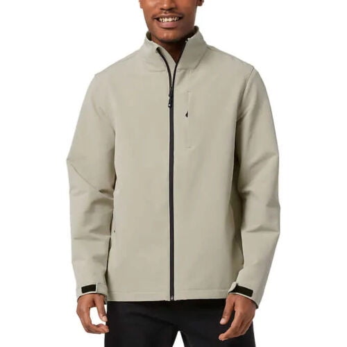 32 Degrees Men's Heat Therma Pro Full Zip Jacket, Tan XXL