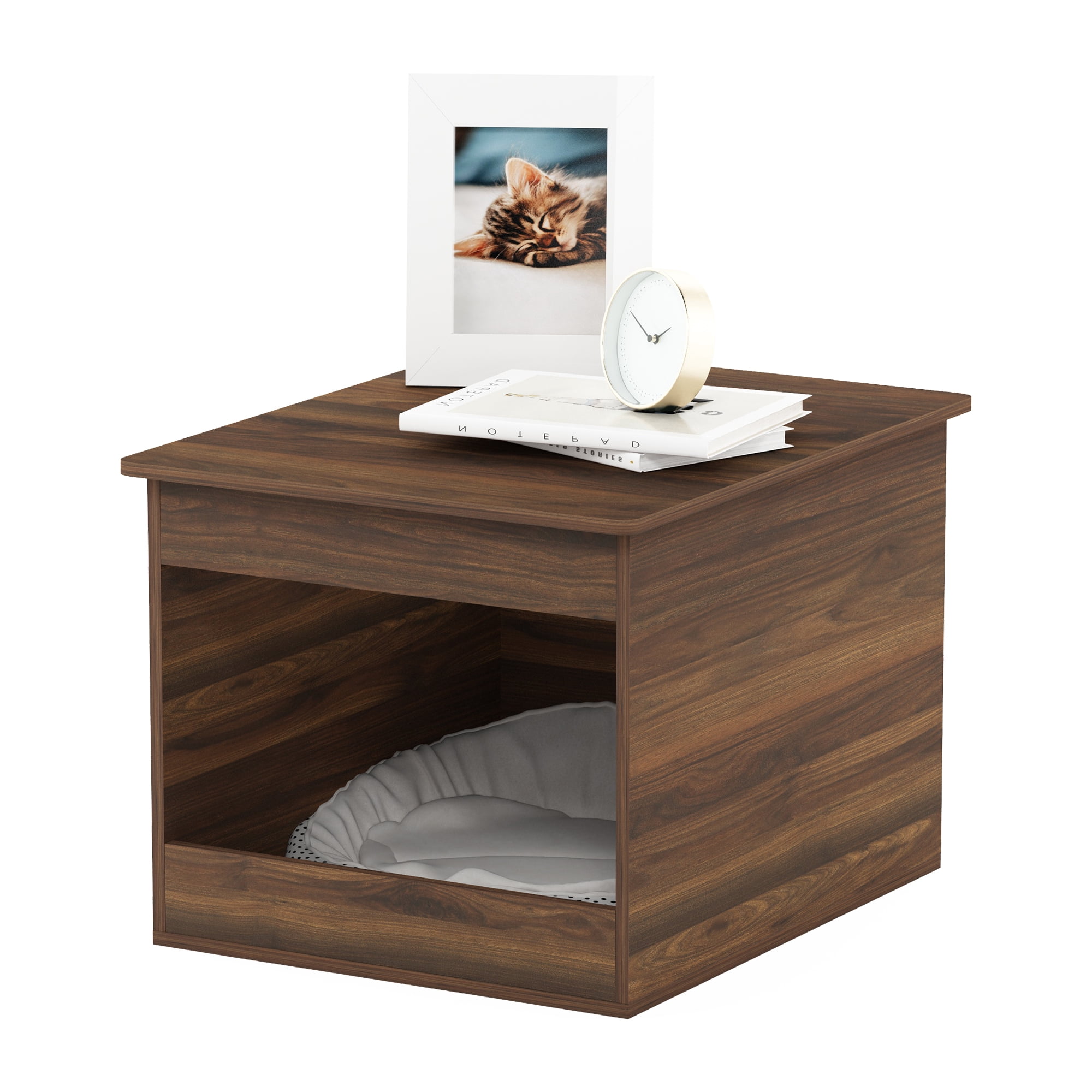 Furinno 20395CWN Peli Top Opening Litter Box Enclosure, Columbia Walnut