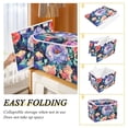 thumbnail image 2 of Yayeee Collapsible Cube Storage Bin with Lid Fabric Closet Decorative Basket with Handles, Puprle Ethereal Floral Harmony, 2 of 7