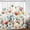 Blue, variant on Rustic Boho Shower Curtain Farmhouse Floral, Colorful Watercolor Flower Botanical Shower Curtain Set, Cute Minimalist Aesthetic Wildflower Blue Cream Tan Grey Bath Curtain with Hooks, 72"×72"