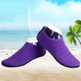 thumbnail image 5 of IEMIEMIEM Womens Mens Water Shoes Comfortable Beach Barefoot Quick Dry Wide Slides Aqua Socks for Hiking Swim Beach Surf Yoga Sport Purple 9-10 Women/8.5-9 Men, 5 of 6