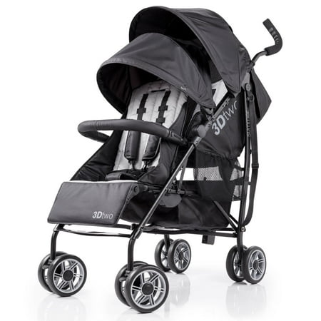 3Dtwo Double Convenience Stroller - Black