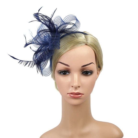FRCOLOR Hats for Women Fashionable Fascinator Hat Navy 1Set Veil Design Vintage