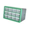 thumbnail image 4 of Gabinete de almacenamiento de componentes con 12 cajones y divisores, caja de herramientas multiusos Verde, 4 of 8