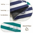 thumbnail image 6 of 3'x5' Area Rugs, Anchor Teal Indoor Outdoor Area Rug for Living Room Bedroom, Modern Navy Blue White Striped Nautical Washable Bathroom Rugs Kitchen Floor Carpet Mats Home Decor Aesthetic, 6 of 8