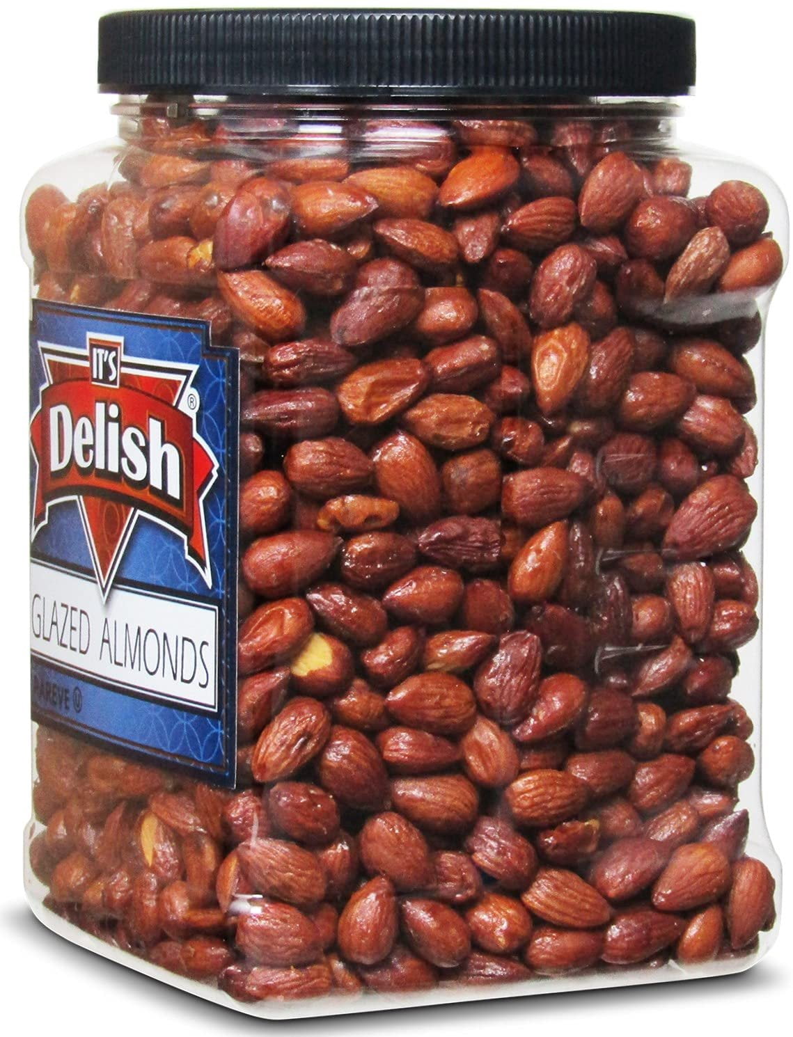 Gourmet Glazed Almonds by Its Delish, 40 Oz Jumbo Reusable Container Jar  Healthy Nuts, Vegan, Kosher, Non-GMO, No Artificial Flavors  Roasted and Lightly Sweetened for Salads, Snacking, Ice...