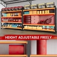 thumbnail image 5 of AUHUP 4-Tier Garage Storage Shelves 5000LBS Heavy Duty Metal Shelving 60" W Shelving Unit for Warehouse,Basement Industrial,Commercial Utility Rack Shelf, Black&Orange, 70"H x 60"W x 24"D, 5 of 11