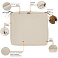 thumbnail image 5 of Classic Accessories Montlake FadeSafe Rectangular Patio Dining Seat Cushion Slip Cover - 2" Thick - Heavy Duty Outdoor Patio Cushion with Water Resistant Backing, Antique Beige, 17"W x 15"D x 2"T, 5 of 23