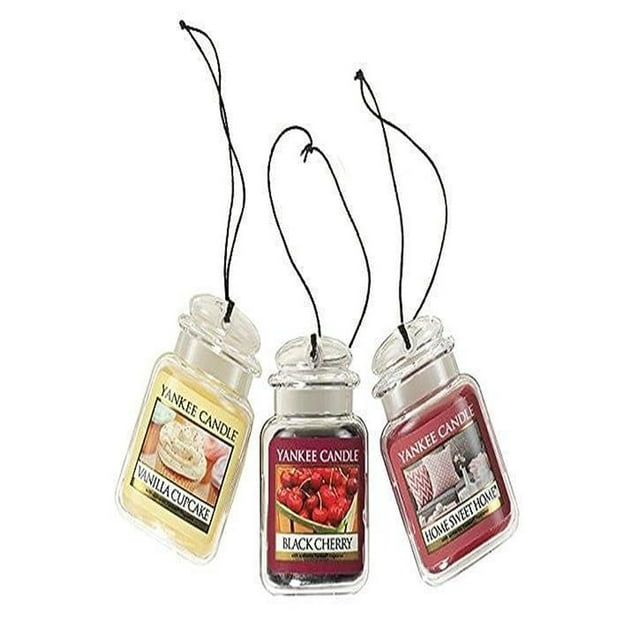 Ambientadores para coche Yankee Candle, tarro colgante para coche, paquete de 3