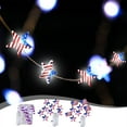 thumbnail image 1 of Xihbxyly Guirnalda de Luces con La Bandera de Ee. Uu., Funciona a Pilas, Diseño de Estrella y Bandera Roja, Blanca y Azul, Resistente Al Agua, para Uso En Interiores y Exteriores, Día de Los Caídos,, 1 of 7