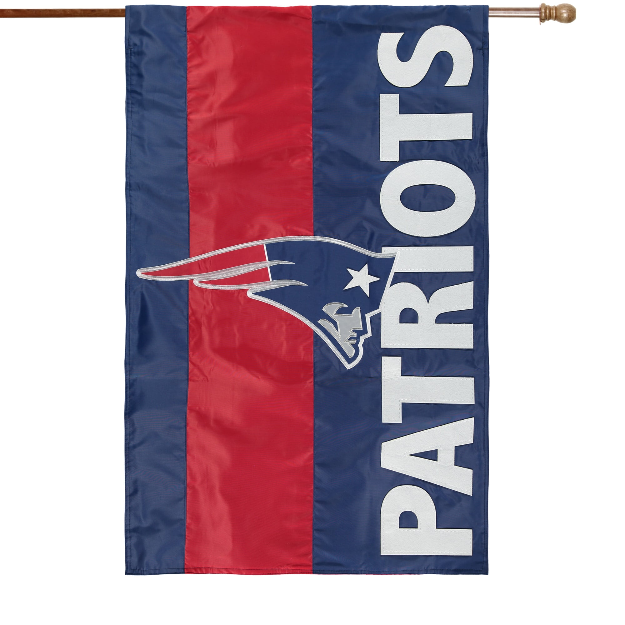 New England Patriots 28 X 44 Double Sided Embellish House Flag Walmart Com Walmart Com