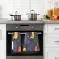 thumbnail image 4 of Yayeee 2 Pack Hand Towels for Bathroom 100% Cotton 16" x 28" Soft Absorbent Kitchen Towel, Halloween Colorful Ghosts, 4 of 7