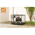 thumbnail image 2 of Homy Grigio 48-inch Heavy Duty Indestructible Dog Crate, Escape Proof Dog Cage Kennel with Lockable Wheels,High Anxiety Double Door Dog Crate,Extra Large Crate Indoor for Large Dog, 2 of 12