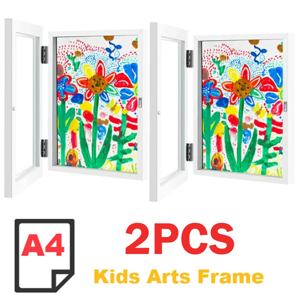 Kids Art Frames, 2 Pack Kids Art Frames Front Opening Holds 150 A4