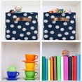 thumbnail image 6 of Yayeee Canvas Storage Basket with Handles for Shelves Fabric Bins Closet Organizer, Navy Blue Baseball Pattern, 6 of 8